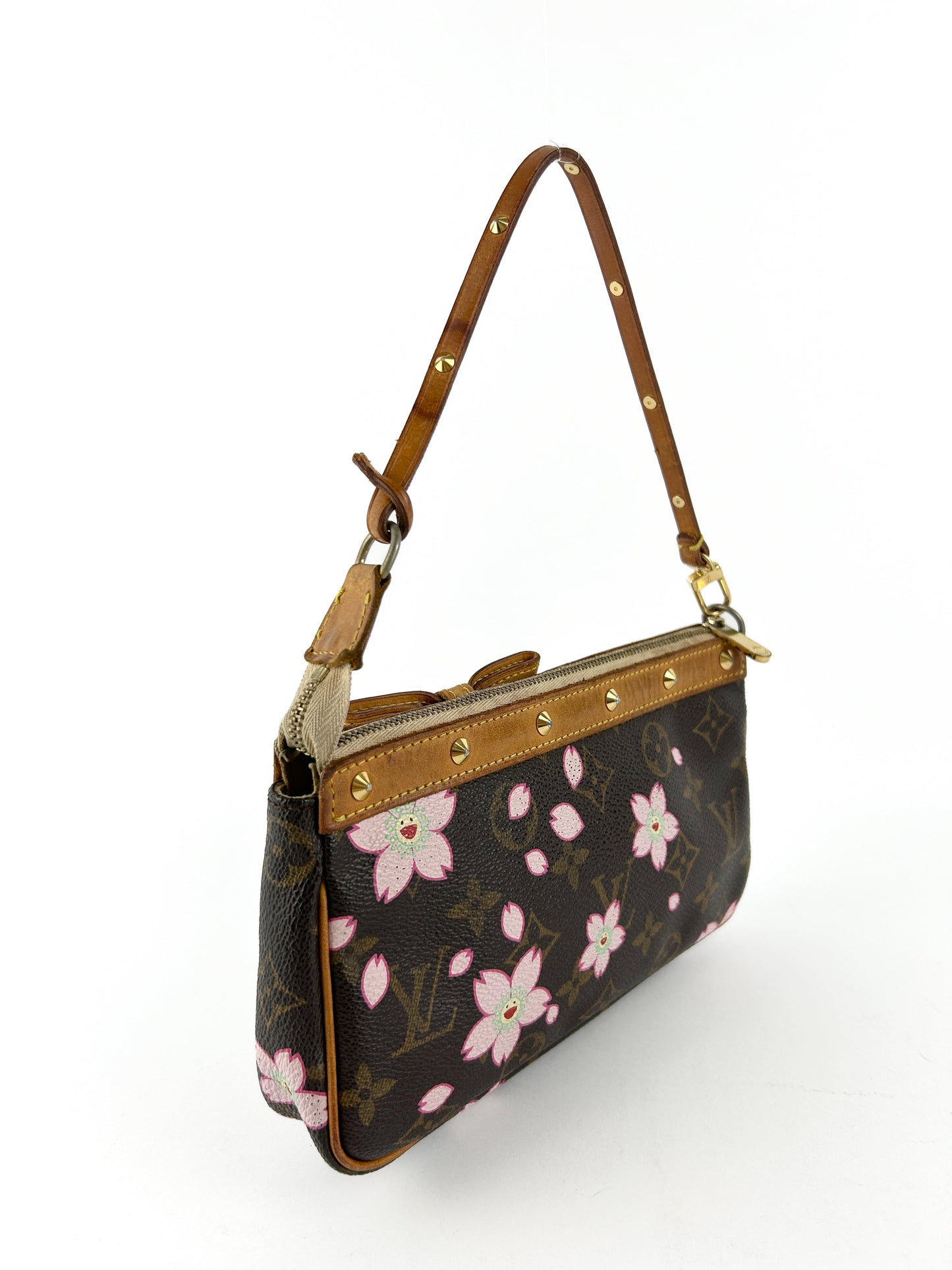 2003 Louis Vuitton Takashi Murakami Cherry Blossom Pochette Bag RARE | O/S, Multicoloured