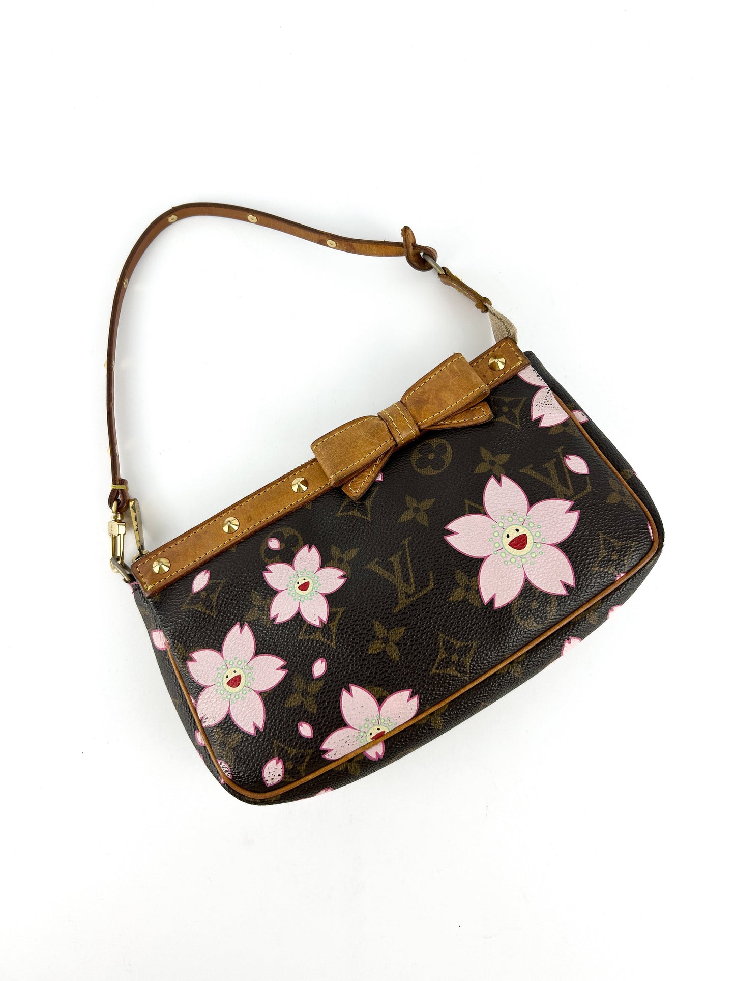 2003 Louis Vuitton Takashi Murakami Cherry Blossom Pochette Bag RARE | O/S, Multicoloured