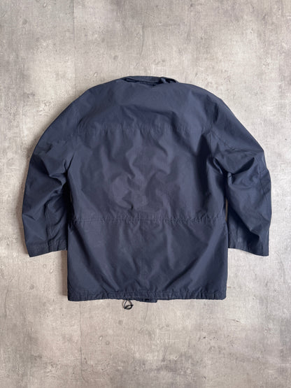 Burberry Nova Check Lined Navy Gore-Tex Parka Jacket