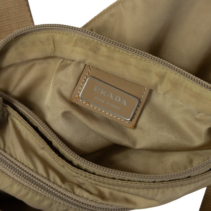 Prada Desert Beige Nylon Tessuto Crossbody Bag