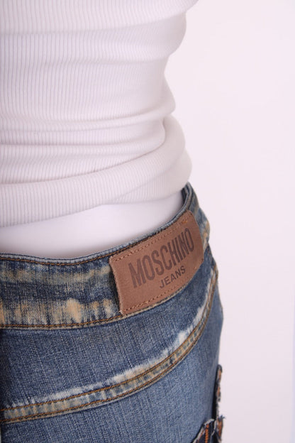 Moschino Jeans Vintage Patch Slogan Jeans Denim 26W | Default Title, Red