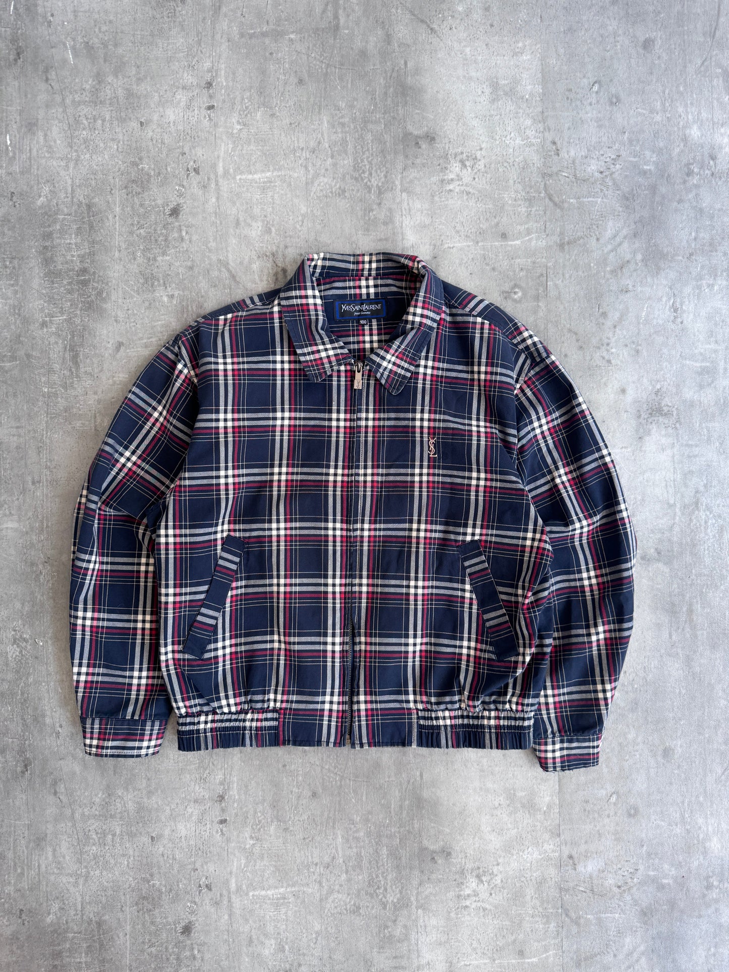 YSL Tartan Bomber Jacket