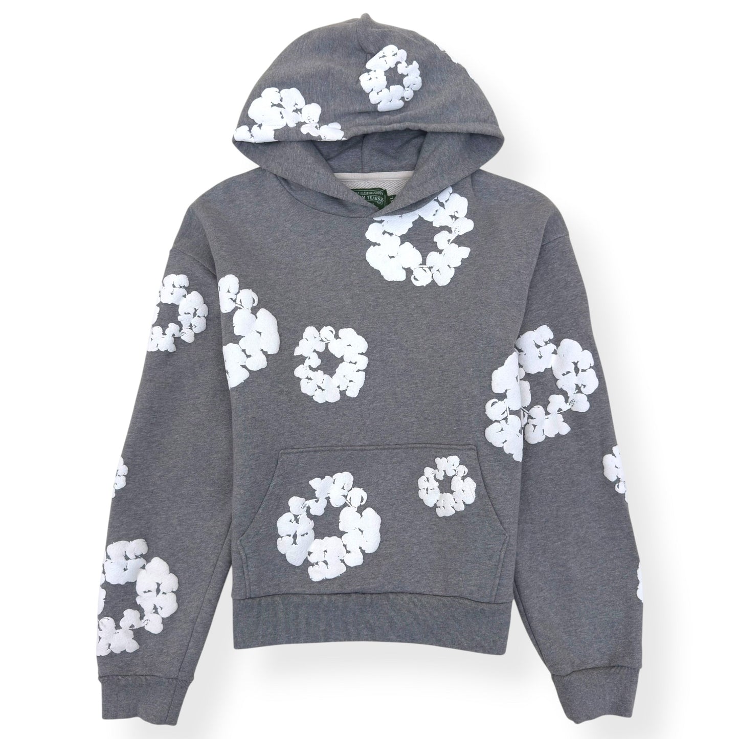 DENIM TEARS WREATH HOODIE GREY / WHITE XL | XL, Grey