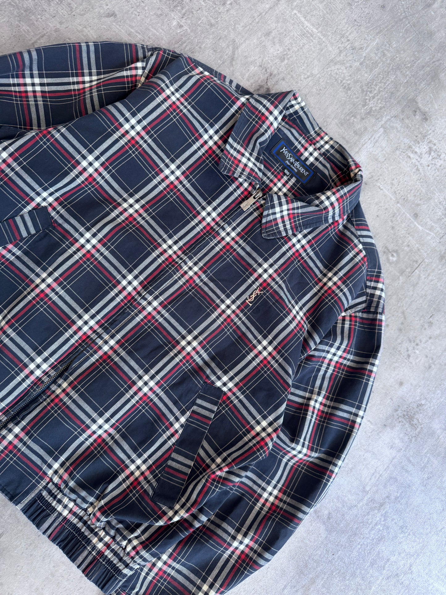 YSL Tartan Bomber Jacket