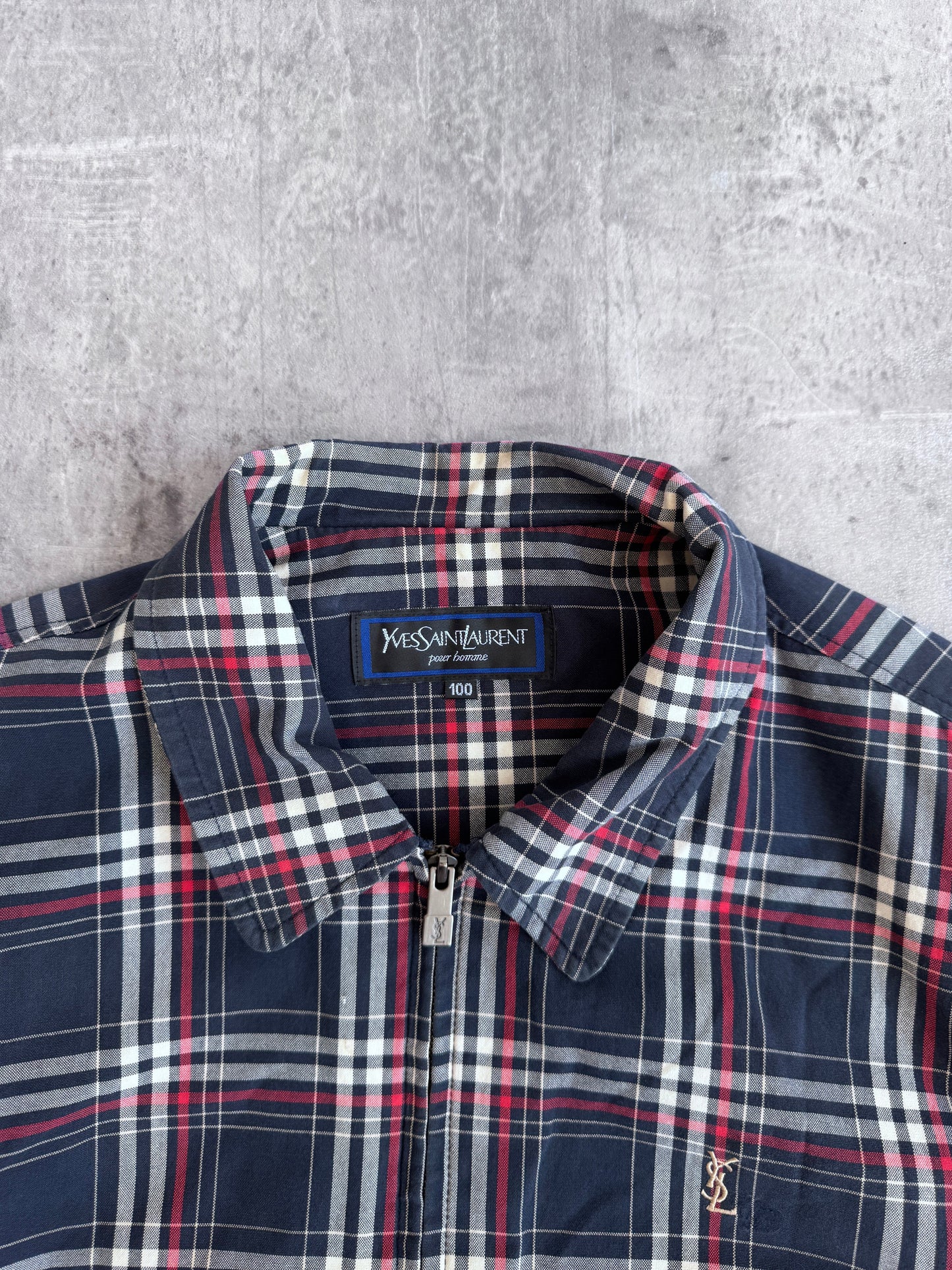 YSL Tartan Bomber Jacket