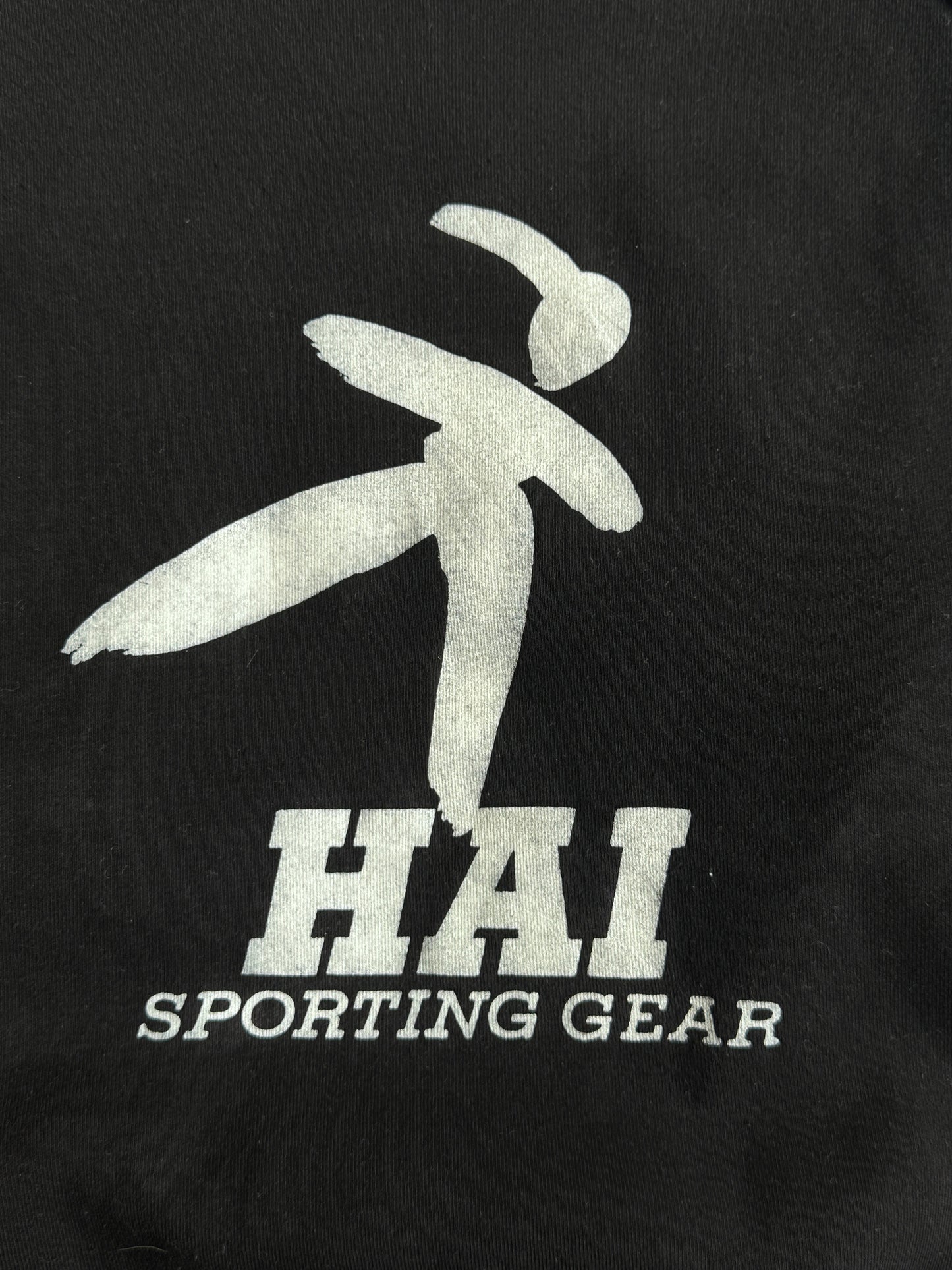 Issey Miyake Hai Sporting Gear Spellout Black Raglan Sweatshirt