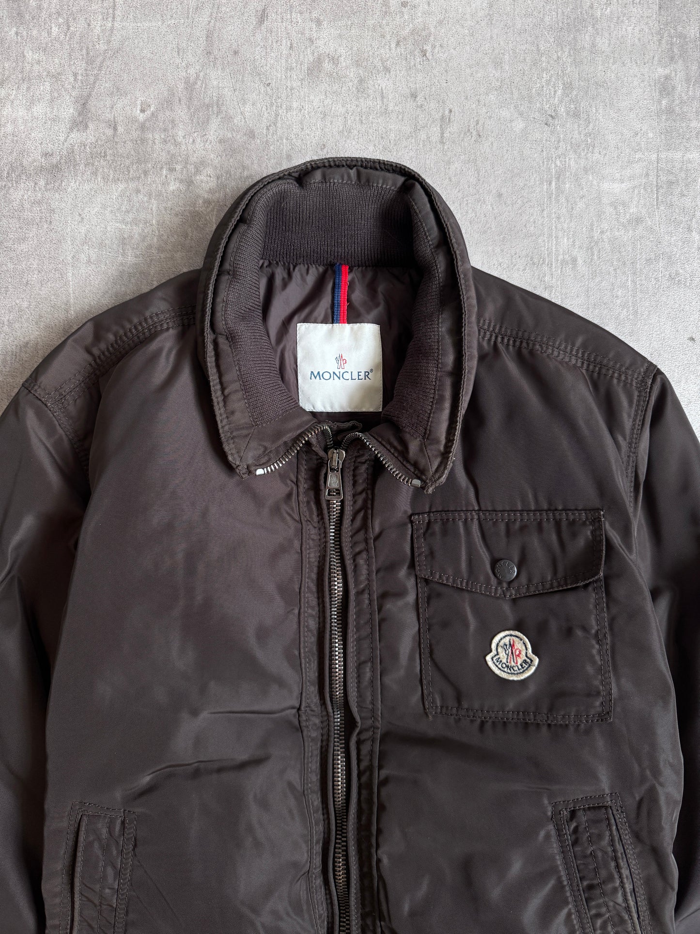2006 Moncler Brown Nylon Bomber Jacket