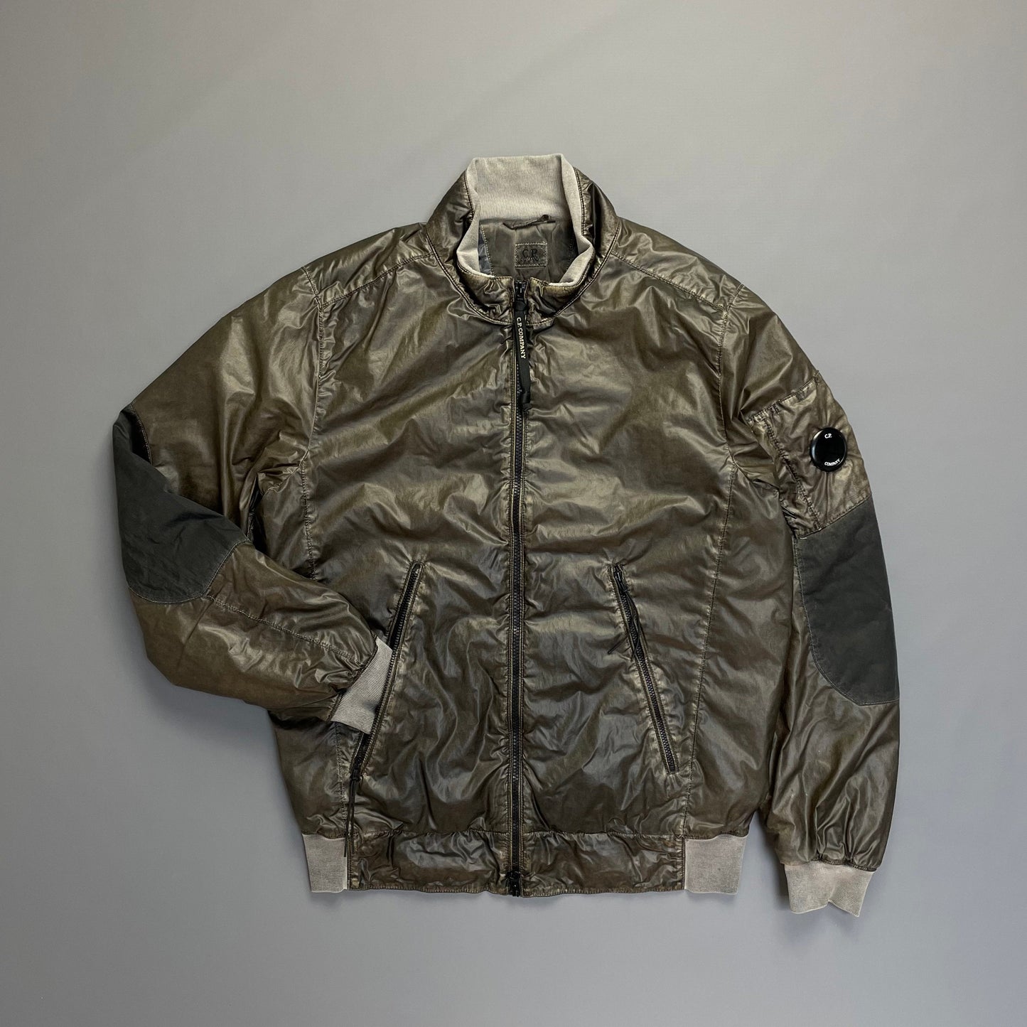 C.P. Company Nyber Bomber Jacket in Dusty Olive | Medium, Olive