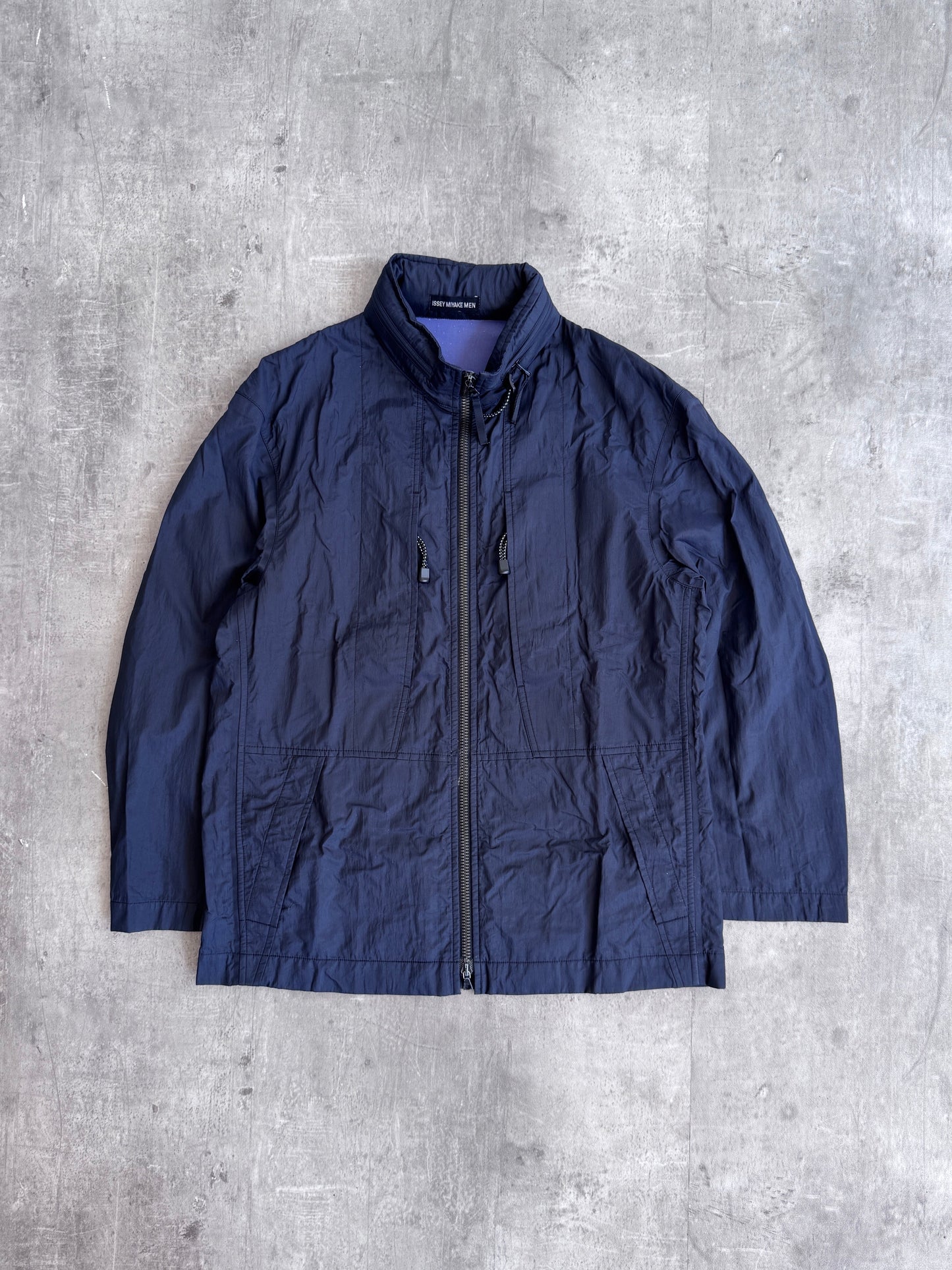 S1992 Issey Miyake Men 9-Pocket Cobalt Blue Utility Stash Jacket