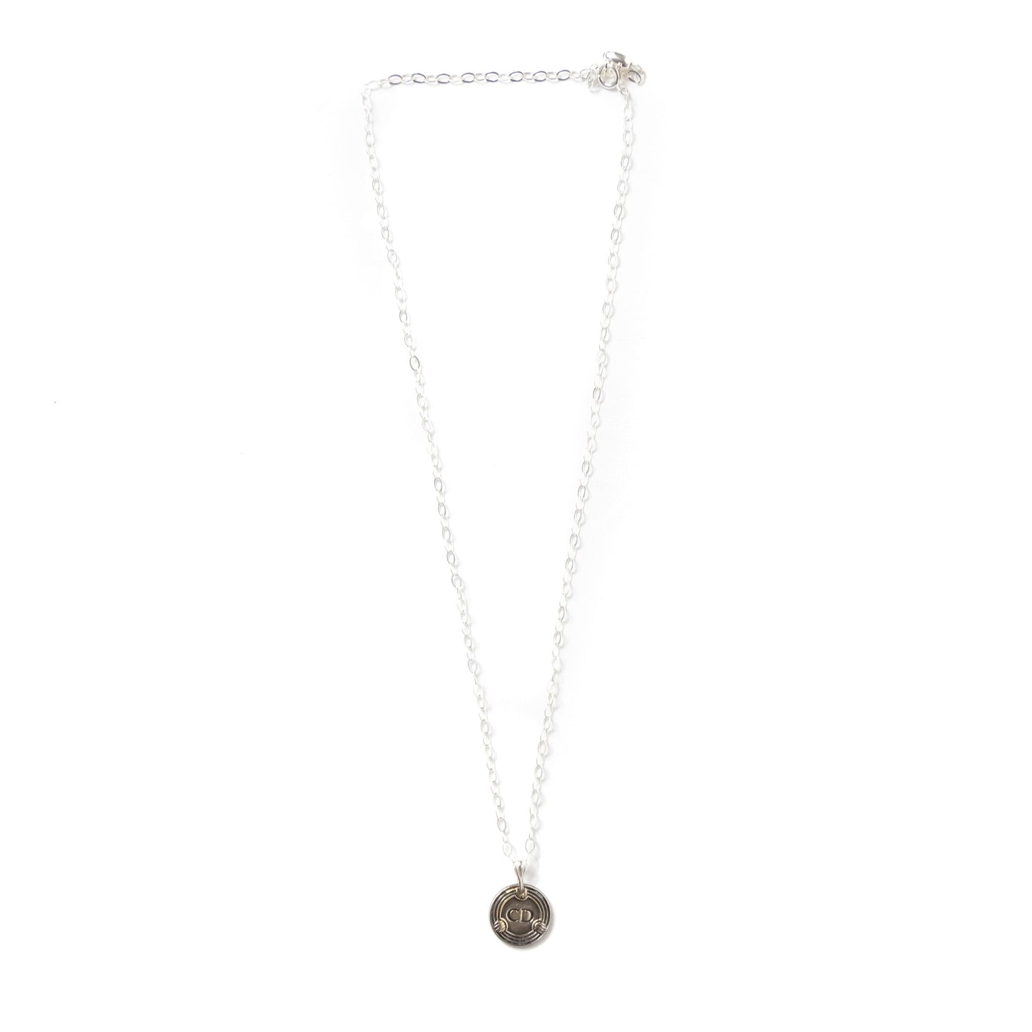 VT Rework: Chrsitan Dior Silver Reworked Pendant Necklace