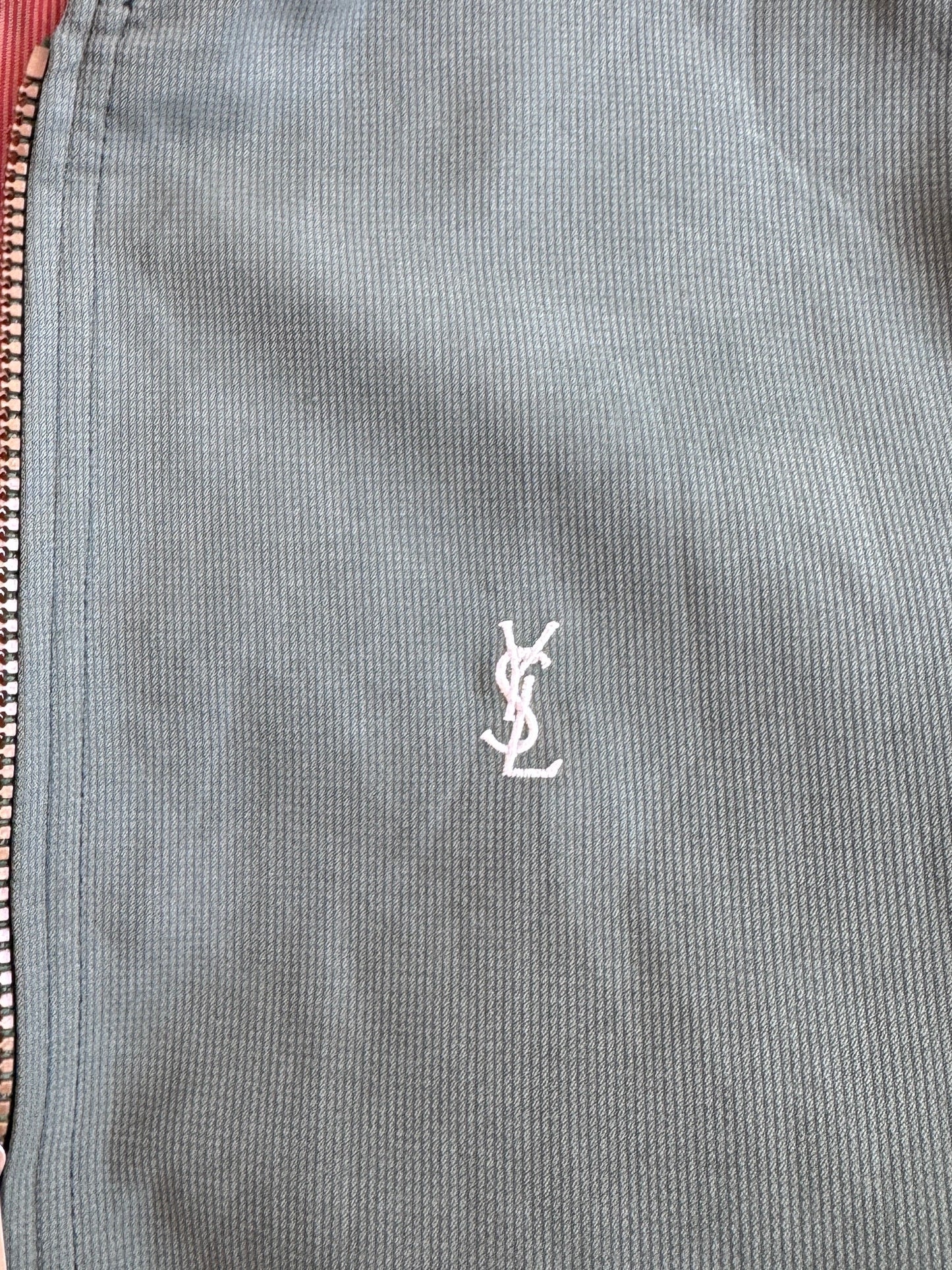 YSL Green Cotton Bomber Jacket