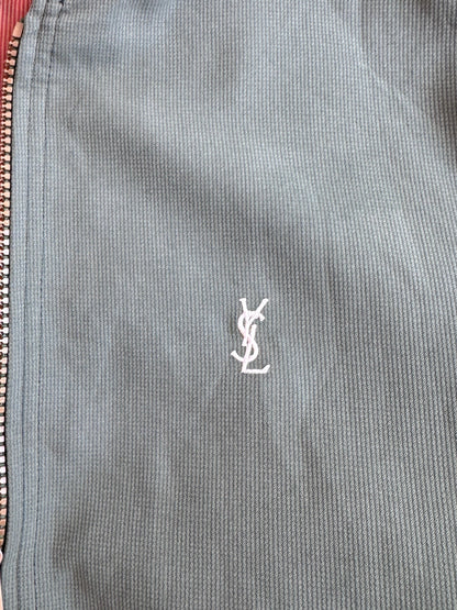 YSL Green Cotton Bomber Jacket