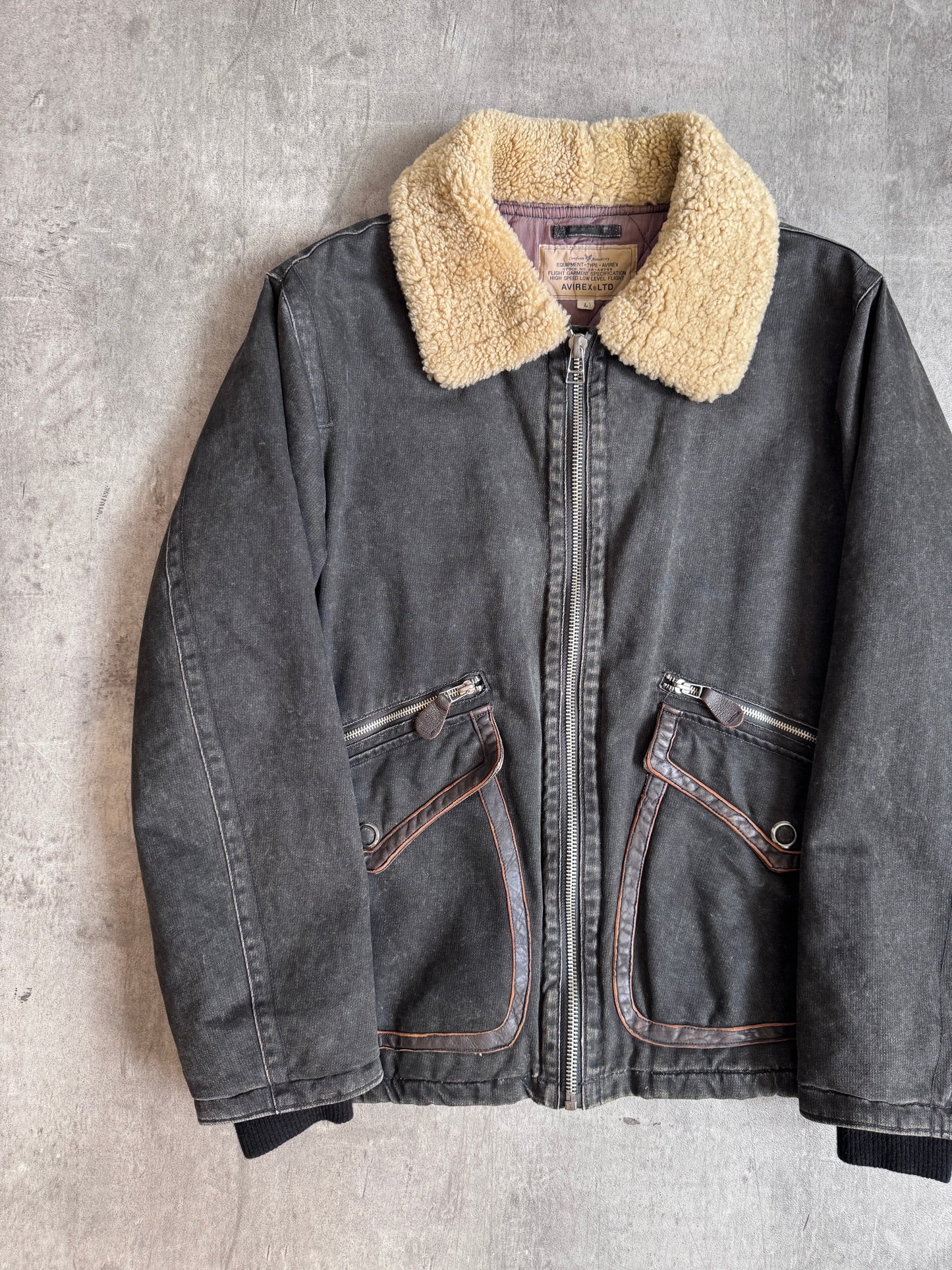 Avirex Type 28-A6755 Shearling Style Flight Jacket