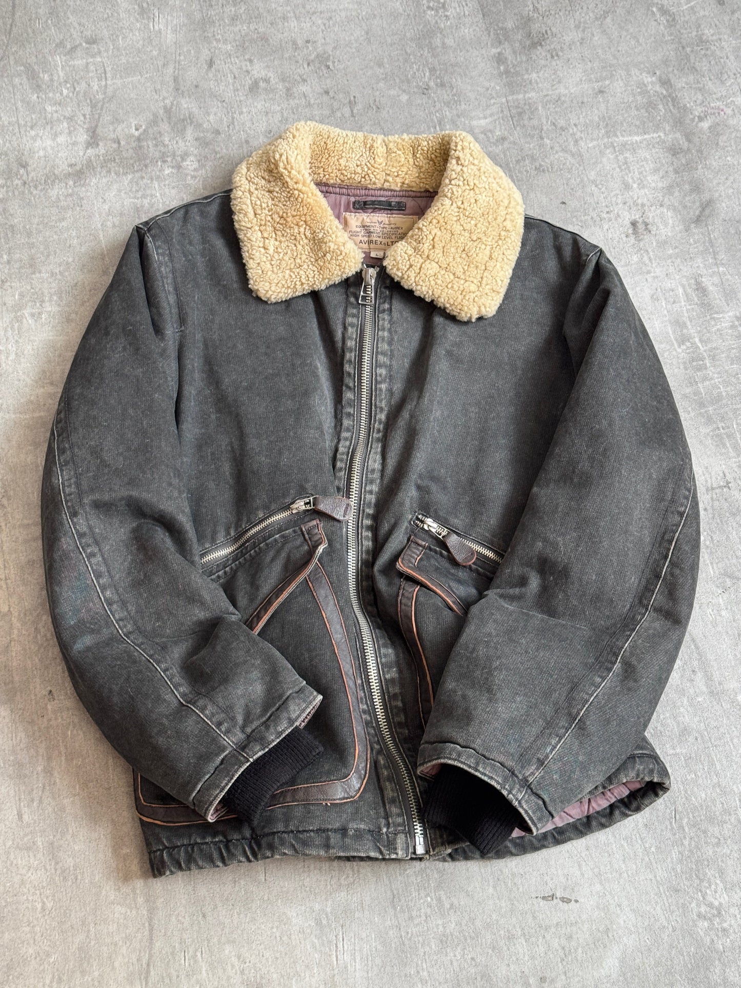 Avirex Type 28-A6755 Shearling Style Flight Jacket