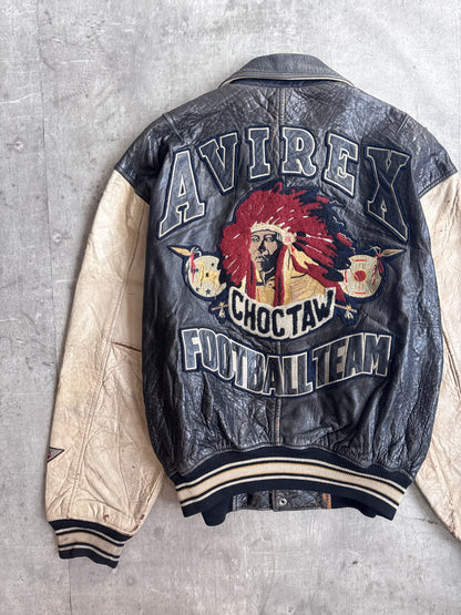 Avirex Choctaw Football Team Leather Varsity Jacket