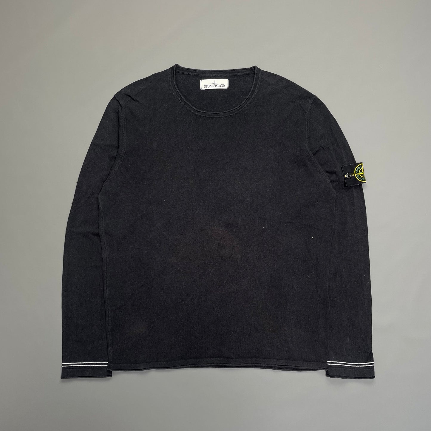 Stone Island Lightweight Navy Knit Jumper | Large, Navy