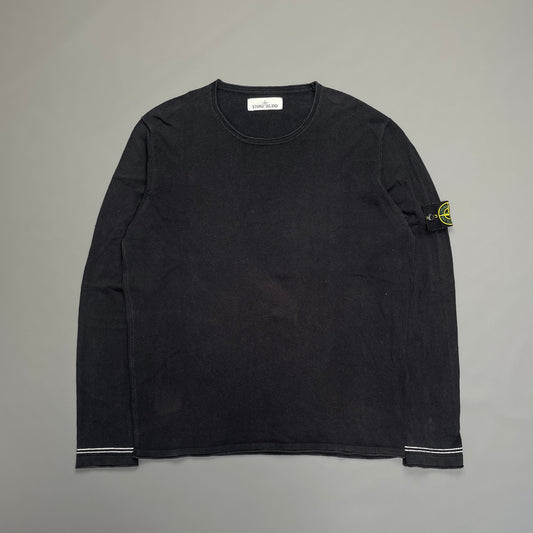 Stone Island Lightweight Navy Knit Jumper | Large, Navy