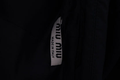 Miu Miu Pleated Trench Coat Black 12 | Default Title, Black