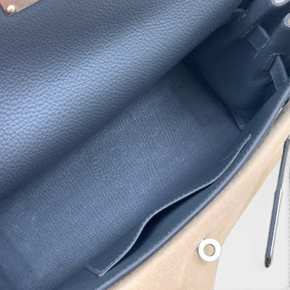 HERMES KELLY MESSENGER TOGO CALFSKIN / PALLADIUM HARDWARE GRIS MISTY PM | O/S, Gris Misty
