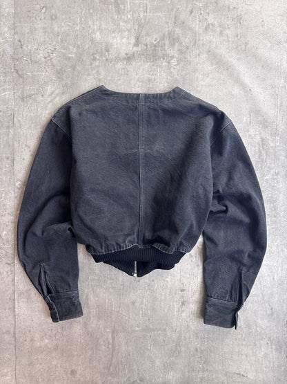 Y's Yohji Yamamoto Crew Neck Cropped Denim Jacket