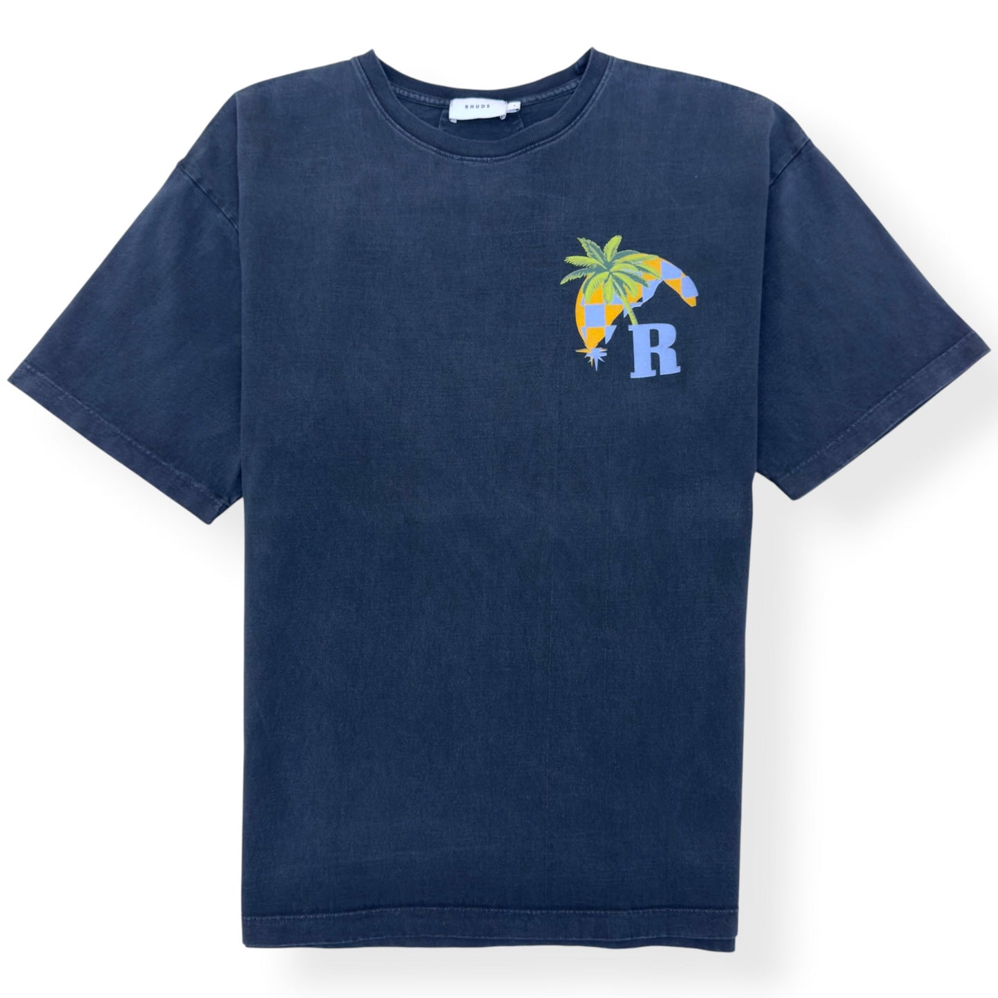 RHUDE MOONLIGHT TROPICS T-SHIRT NAVY L | Large, Navy
