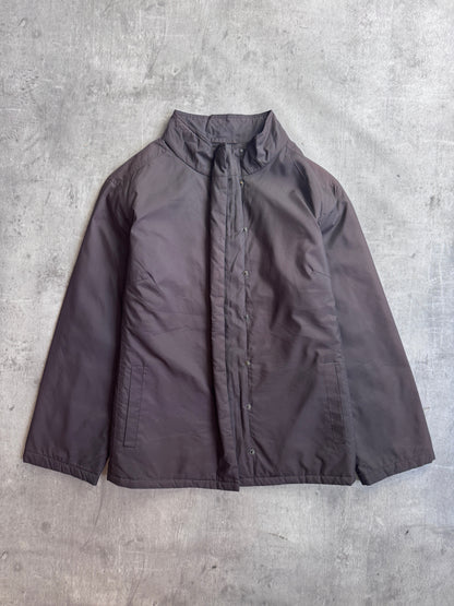 Burberry Brown Nylon Insulated Zip Up Harrington Jacket