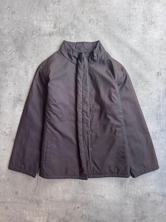 Burberry Brown Nylon Insulated Zip Up Harrington Jacket