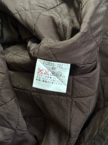 Burberry Brown Nylon Insulated Zip Up Harrington Jacket