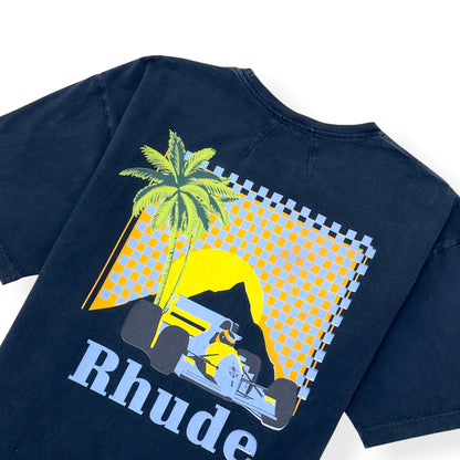 RHUDE MOONLIGHT TROPICS T-SHIRT NAVY L | Large, Navy