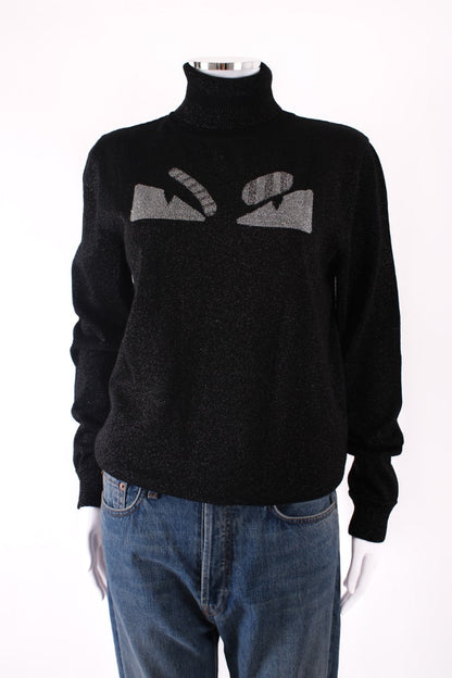 Fendi Lurex Monster Jumper Black/ Silver 12 | Default Title, Black