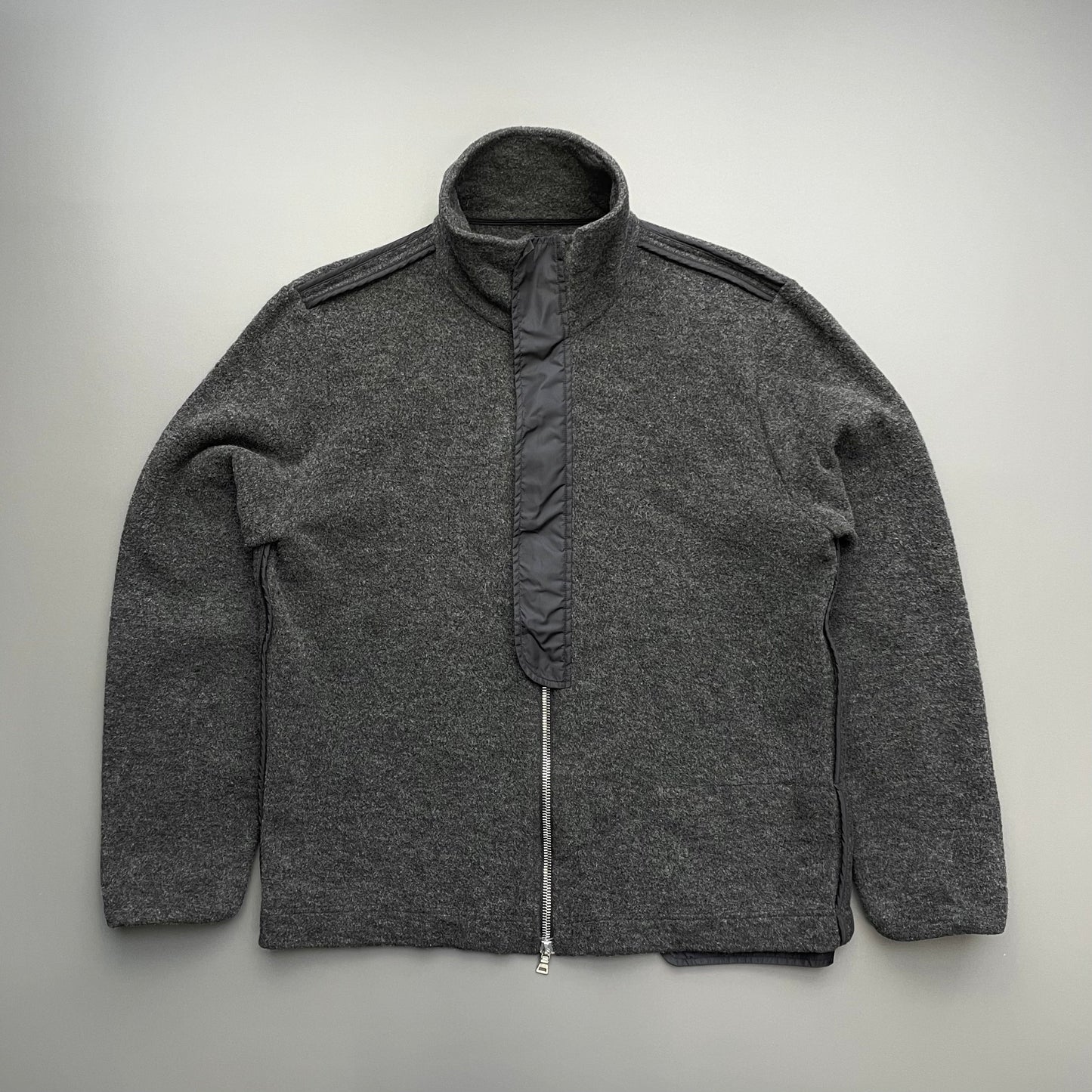 Prada Sport Grey 00s Wool Blend Jacket | X-Large, Grey