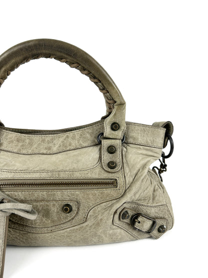 Balenciaga The First Handbag Khaki Green (With Extension Strap) 2000s | O/S, Multicoloured