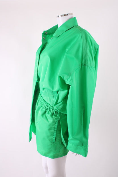 The Frankie Shop L/S Shell Shirt/ Shorts Co-ord Green XS/S | Default Title, Green