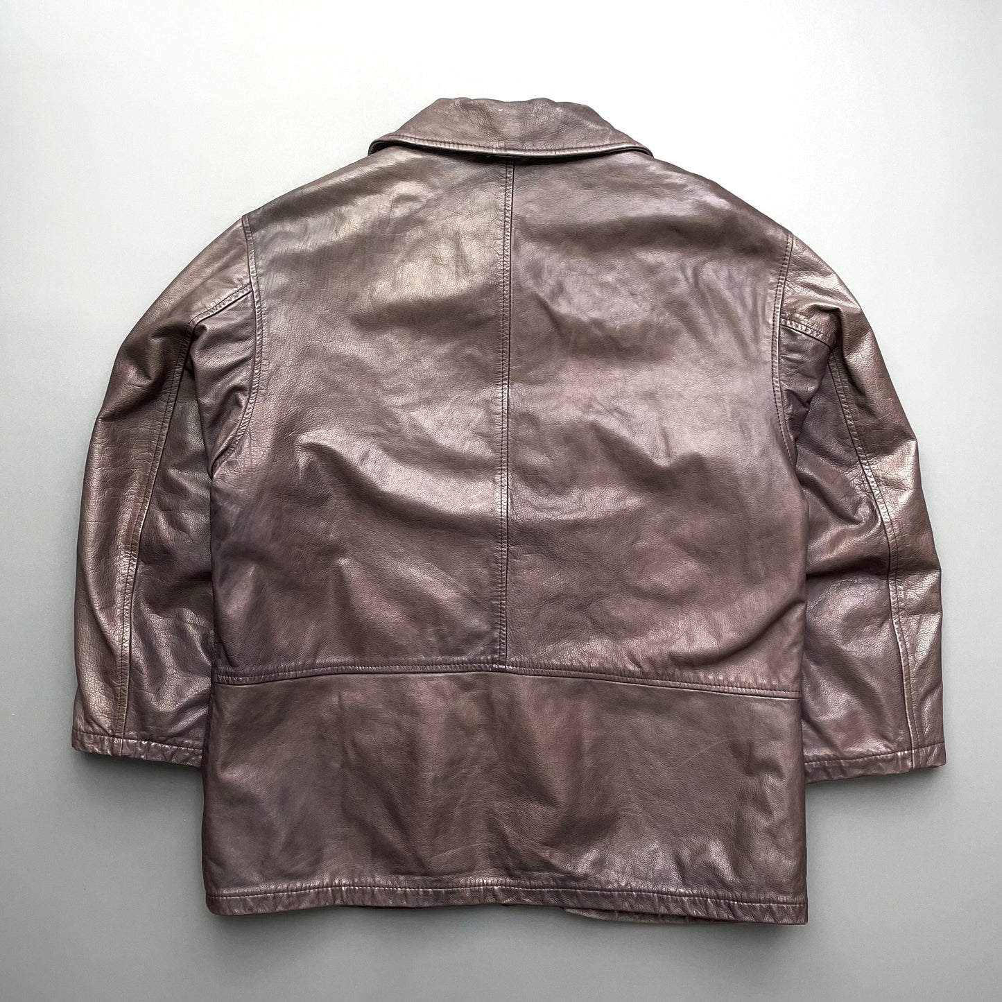 C.P. Company Brown 1992 Ideas From Massimo Osti Lined Leather Overcoat | Medium, Brown