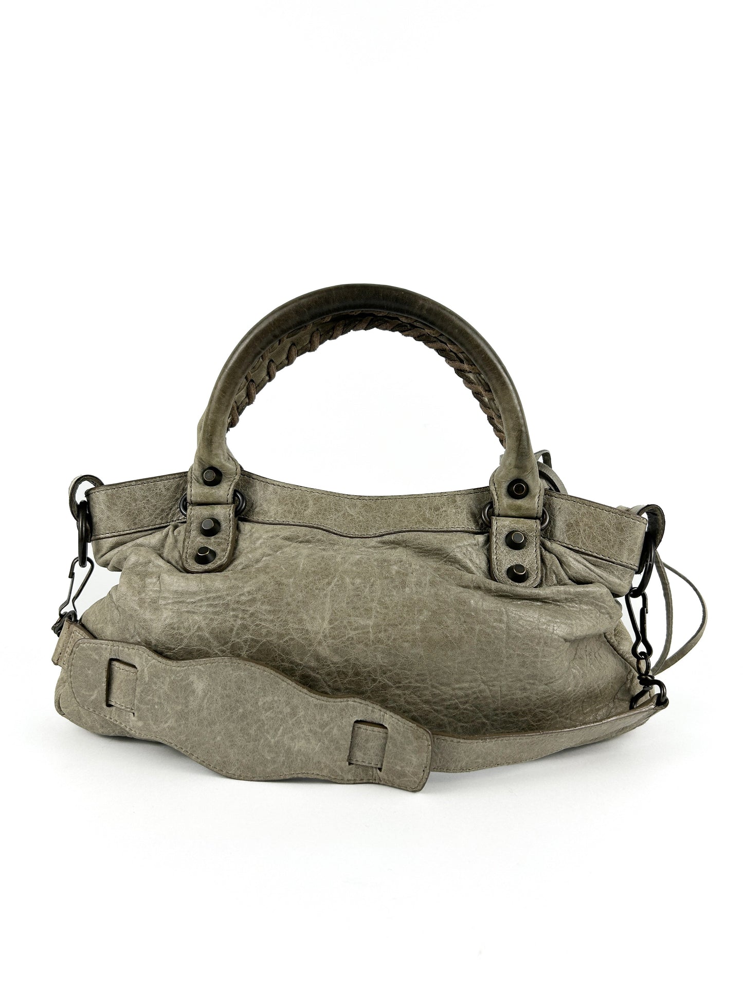 Balenciaga The First Handbag Khaki Green (With Extension Strap) 2000s | O/S, Multicoloured
