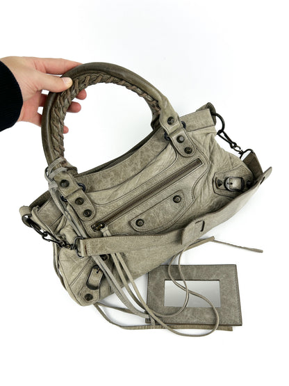 Balenciaga The First Handbag Khaki Green (With Extension Strap) 2000s | O/S, Multicoloured