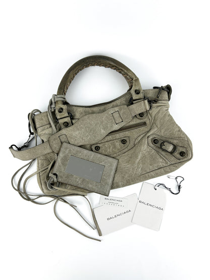 Balenciaga The First Handbag Khaki Green (With Extension Strap) 2000s | O/S, Multicoloured