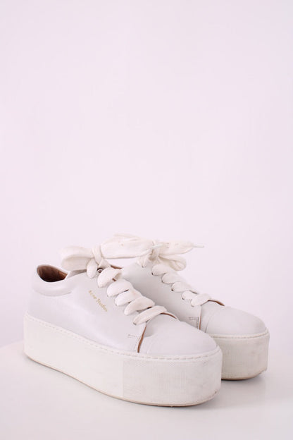 Acne Studios Platform Low Top Trainers White 37 | DEFAULT TITLE, White