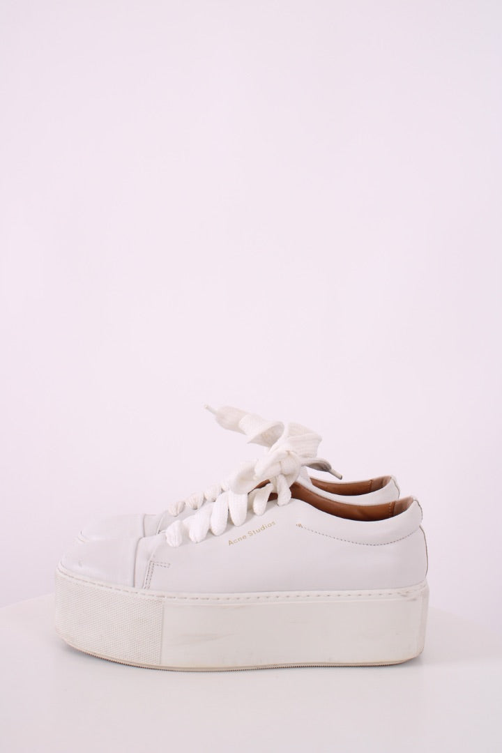 Acne Studios Platform Low Top Trainers White 37 | DEFAULT TITLE, White