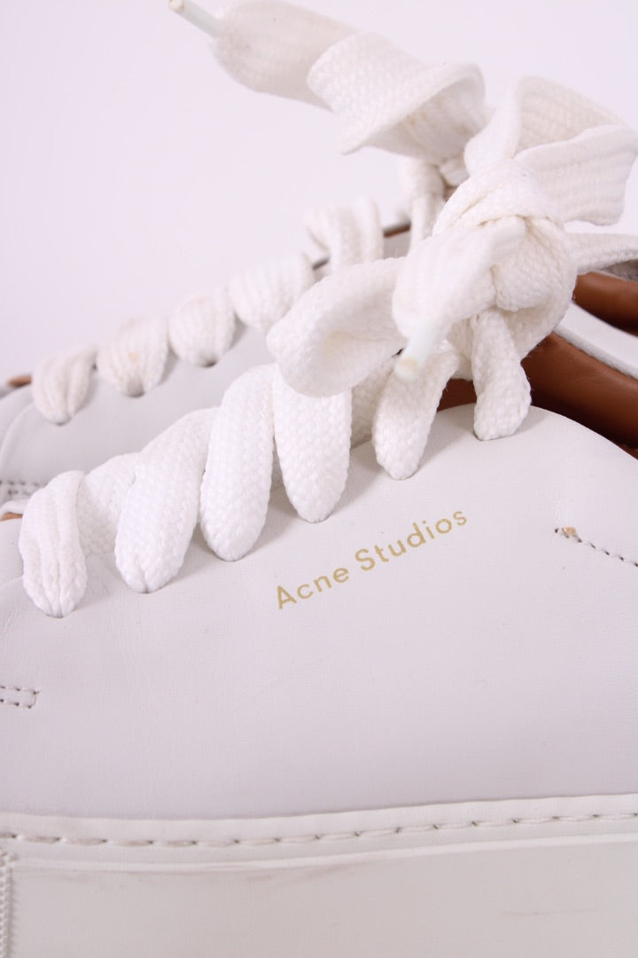 Acne Studios Platform Low Top Trainers White 37 | DEFAULT TITLE, White