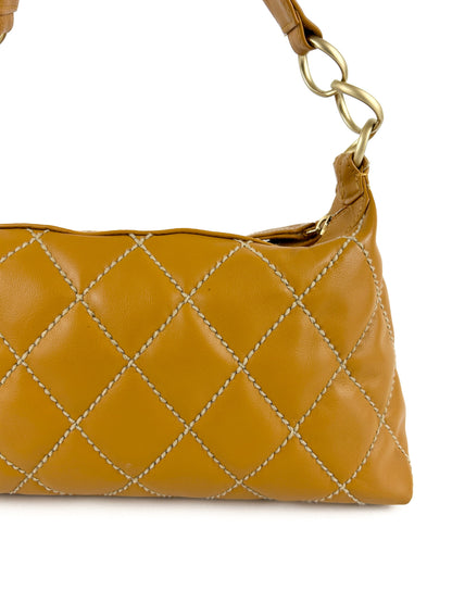Vintage Chanel Wild Stitch Shoulder Bag Orange (2003-2004) | O/S, Gold