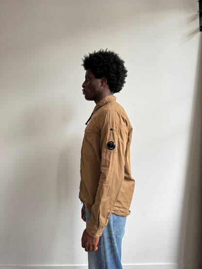 S/S 2022 C.P. Company Brown Chrome-R Lightweight Overshirt | Medium