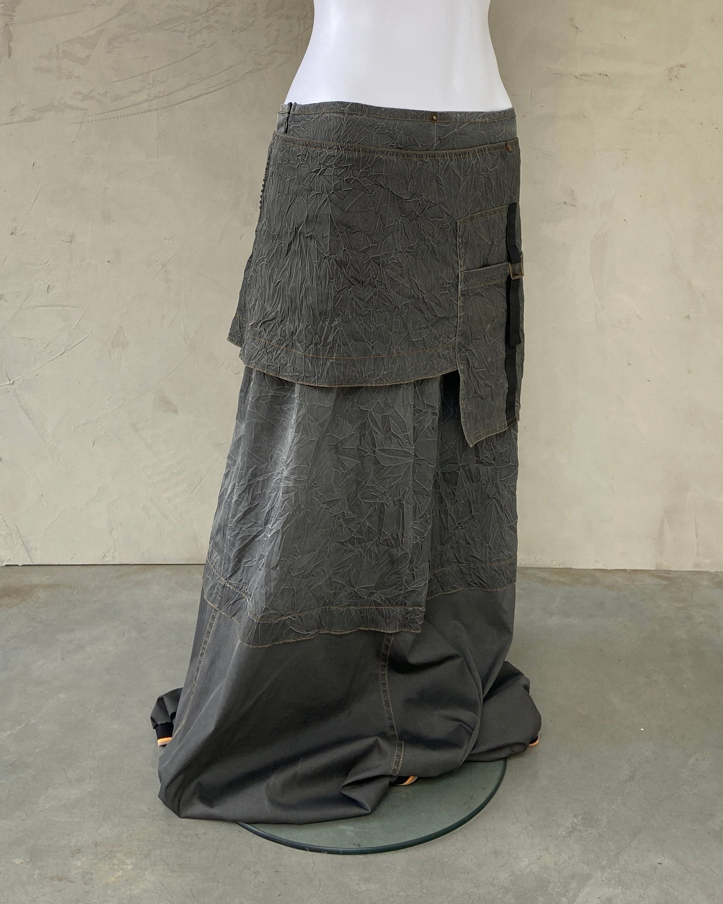 COP COPINE 2000'S TEXTURED CARGO MAXI SKIRT-  M