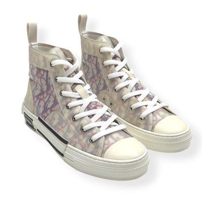 DIOR B23 OBLIQUE HIGH-TOP SNEAKER MULTICOLOURED 40 / UK6 | UK 6, Red