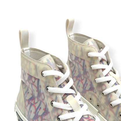 DIOR B23 OBLIQUE HIGH-TOP SNEAKER MULTICOLOURED 40 / UK6 | UK 6, Red