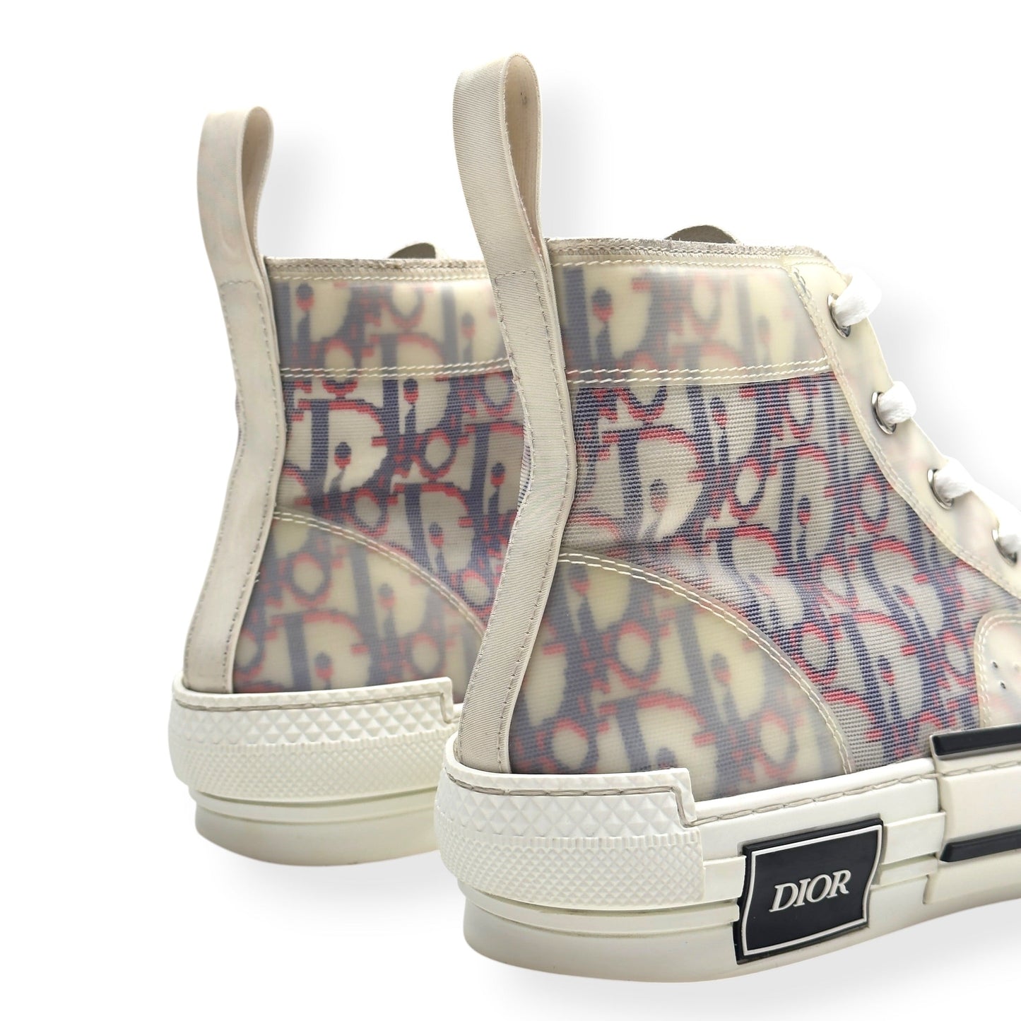 DIOR B23 OBLIQUE HIGH-TOP SNEAKER MULTICOLOURED 40 / UK6 | UK 6, Red