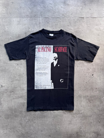2000s Scarface Al Pacino Dark Graphic Tee | Small, Multicoloured