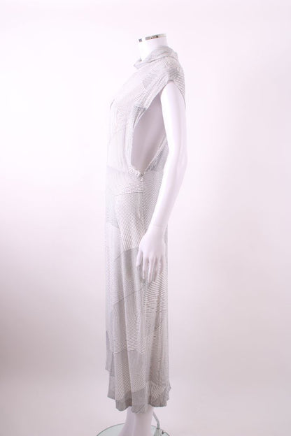 Zimmermann S/S High Neck Stripe Dress White/ Black S | Default Title, Black