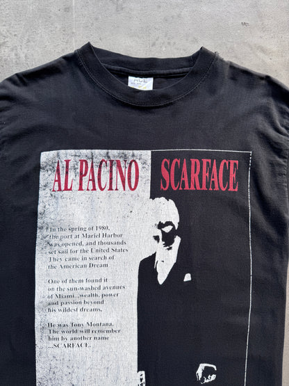 2000s Scarface Al Pacino Dark Graphic Tee | Small, Multicoloured