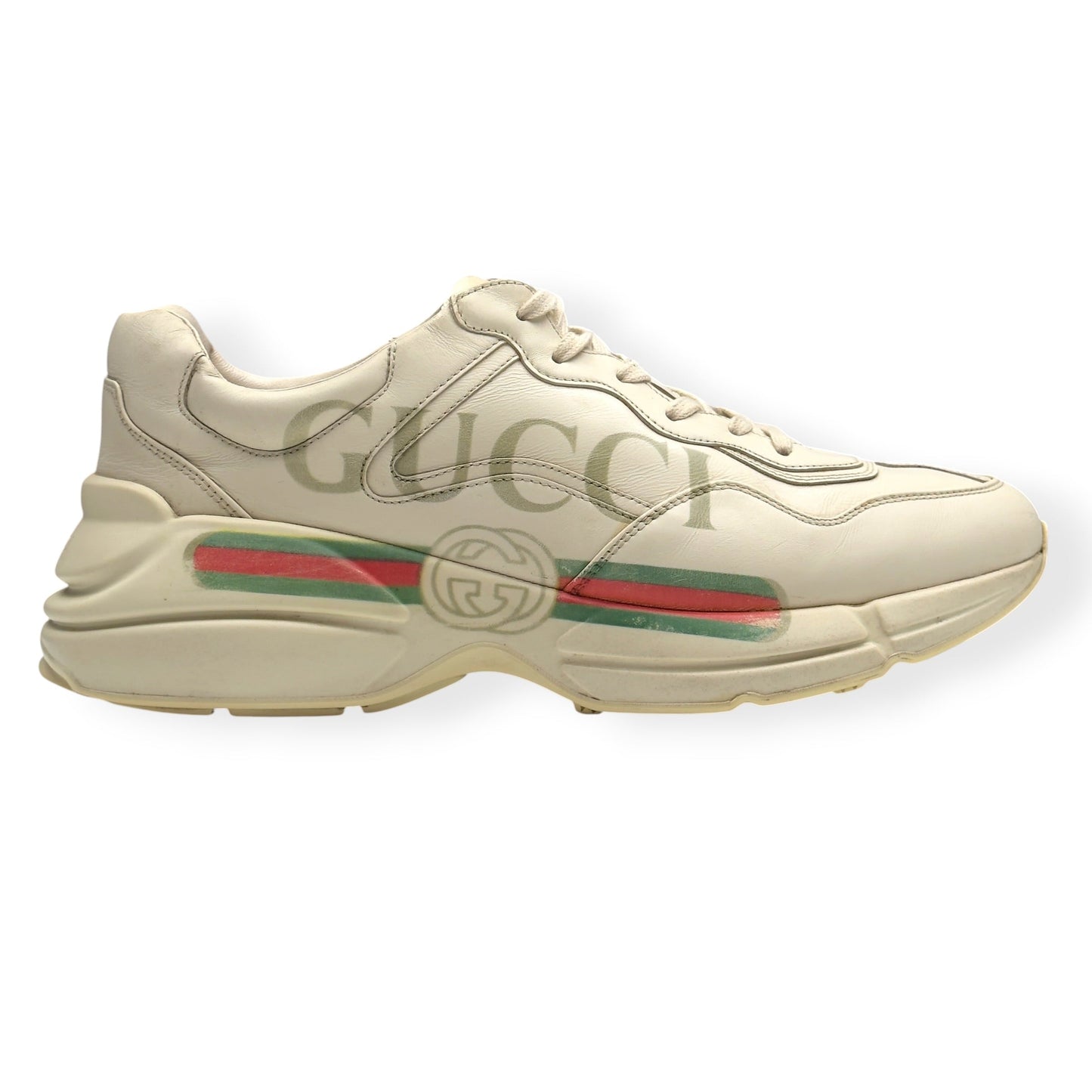 GUCCI RHYTON VINTAGE LOGO SNEAKER ECRU UK10 | UK 10, Ecru
